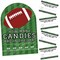 Big Dot of Happiness End Zone - Football - How Many Candies Baby Shower or Birthday Party Game - 1 Stand and 40 Cards - Candy Guessing Game